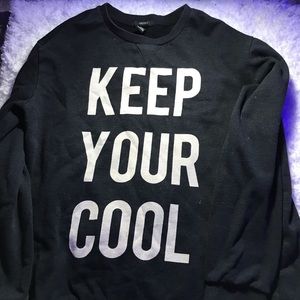 BLACK KEEP YOUR COOL CREWNECK SWEATER!!